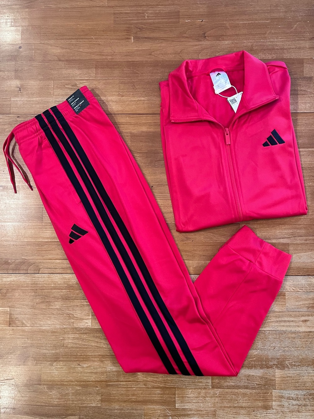 ADIDAS Red 3-Stripes Track Suit